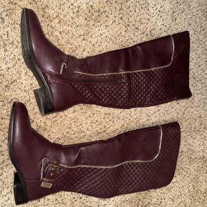Women's Burgundy Knee-High Boots